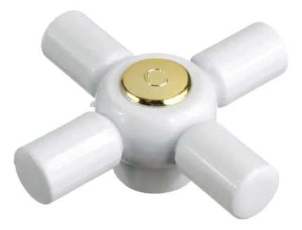 Volante cruz blanco  ORO (24 UNIDADES)
