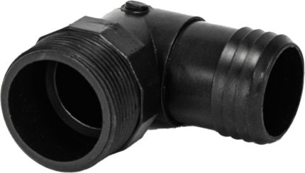 Codo espiga rosca M 1 POLIETILENO